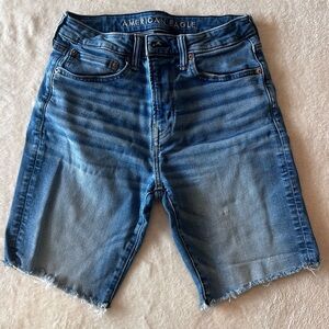 American Eagle Outfitters Distressed Blue Jean Shorts